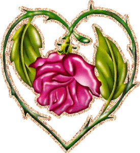 Gif animé rose en coeur